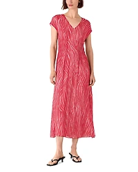 Whistles Zebra Texture Midi Dress