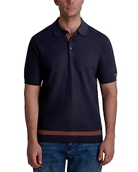 Karl Lagerfeld Paris Short Sleeve Textured Polo Shirt