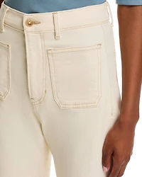 Grant High Rise Wide Leg Jeans Ecru