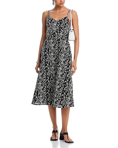 Aqua Embroidered Tank Midi Dress - Exclusive