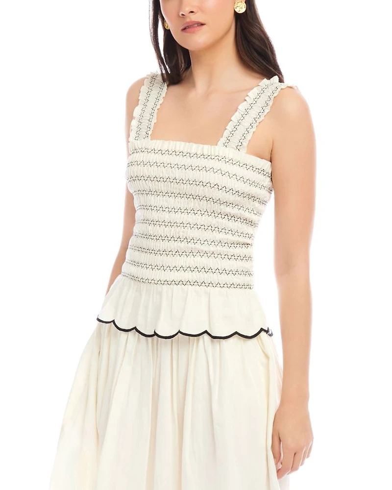 Elliot Smocked Tank Top