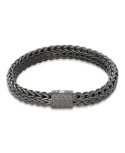 John Hardy Sterling Silver Black Rhodium Icon Flat Bracelet