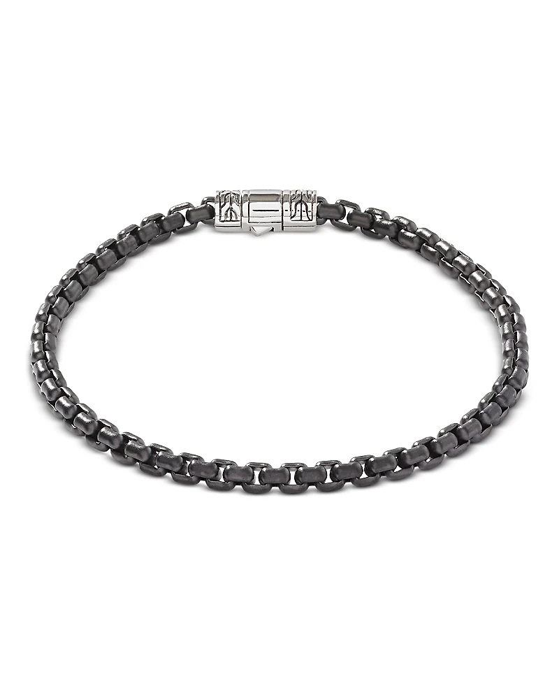 John Hardy Sterling Silver Black Box Chain Bracelet, 4mm