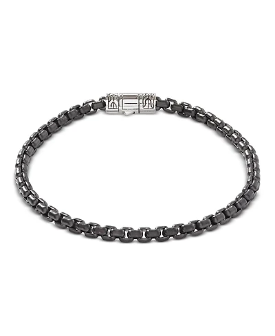 John Hardy Sterling Silver Black Box Chain Bracelet, 4mm