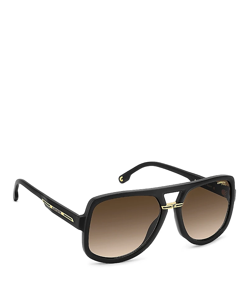Carrera Victory Square Double Bridge Sunglasses, 59mm