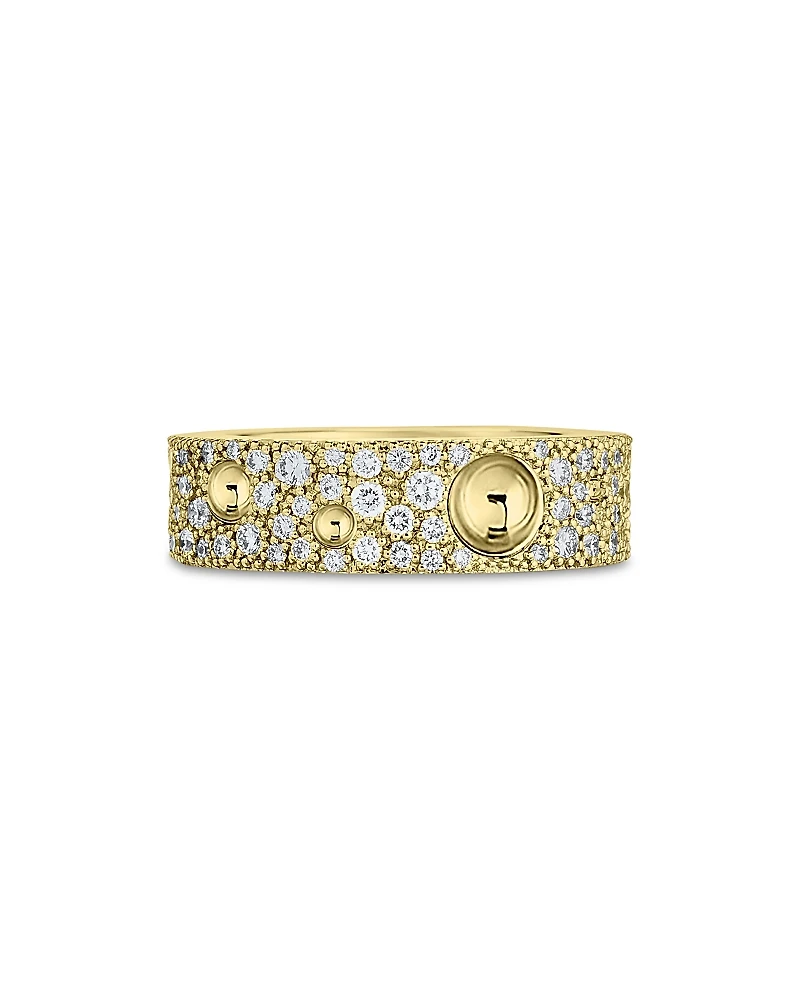 Roberto Coin 18K Yellow Gold Pois Moi Diamond Luna Ring