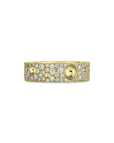 Roberto Coin 18K Yellow Gold Pois Moi Diamond Luna Ring
