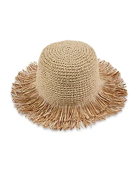 Eugenia Kim Joni Fringed Crochet Packable Bucket Hat