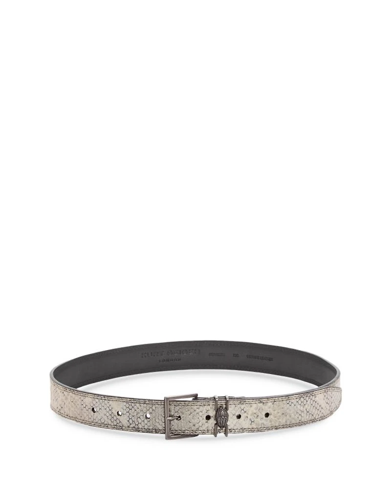 Women's Snake Embossed Leather Belt