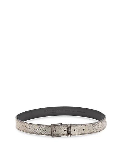 Women's Snake Embossed Leather Belt
