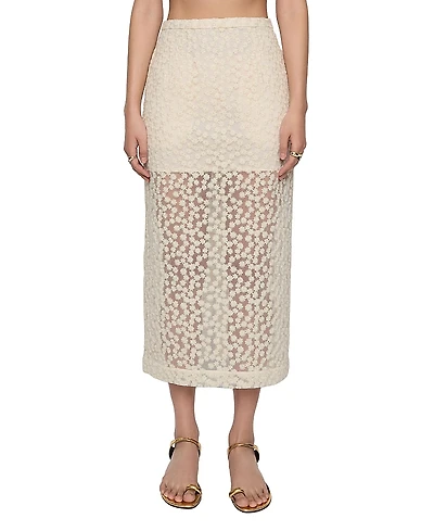 Rebecca Minkoff Jaci Midi Lace Skirt