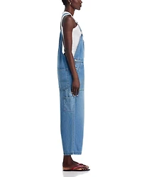 Cropped Denim Overalls