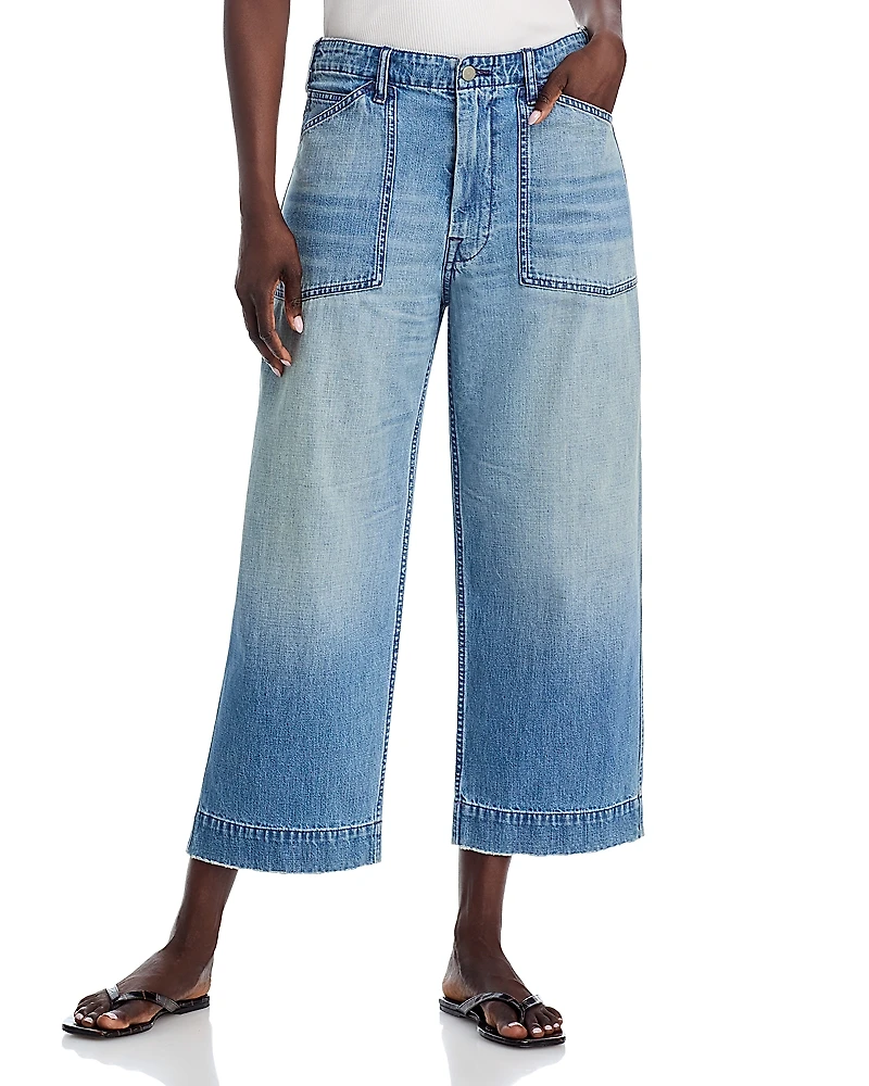 Denimist Georgia High Rise Cropped Wide Leg Jeans