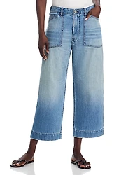 Denimist Georgia High Rise Cropped Wide Leg Jeans