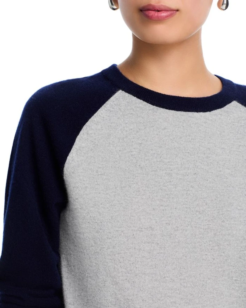 Raglan Cashmere Crewneck Sweater