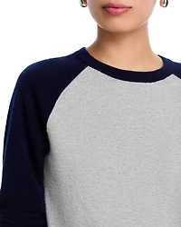 Raglan Cashmere Crewneck Sweater