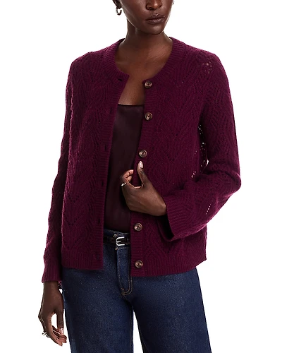 C by Bloomingdale's Cashmere Pointelle Cardigan - Exclusive