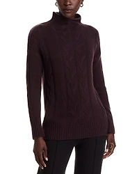 C by Bloomingdale's Cashmere Mock Neck Cable Sweater - Exclusive