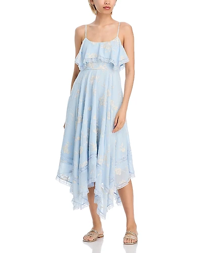 Aqua x Ava Phillippe Ema Floral Chiffon Maxi Dress - Exclusive