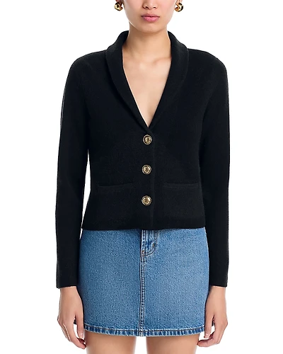 Aqua 100% Cashmere Novelty Button Blazer - Exclusive