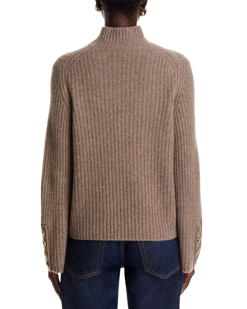 Rib Knit Bell Sleeve Turtleneck Sweater - Exclusive