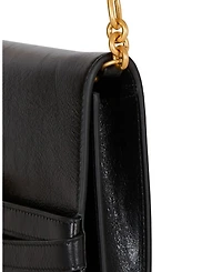 Crinkled Leather Wallet with Shuffle Chain