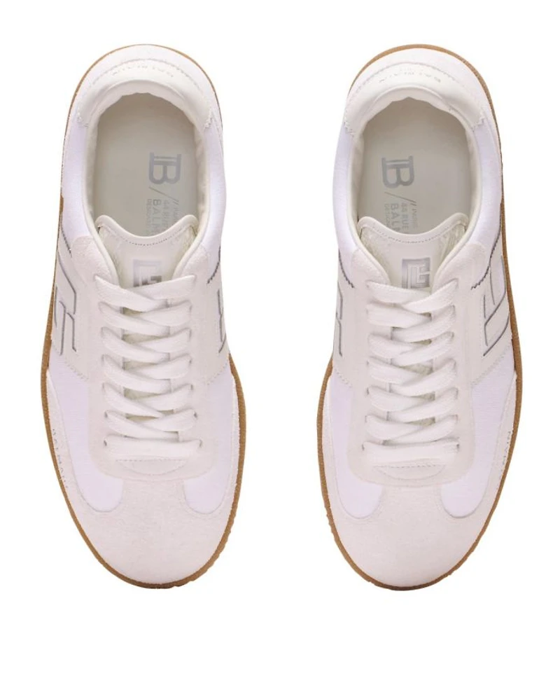 Women's Leather and Canvas Swan Trainers