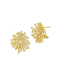 14K Gold Plated Pavé Starburst Statement Stud Earrings - Exclusive