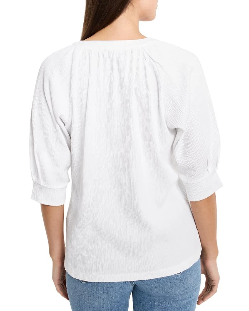 Crinkled Knit Cafe Top