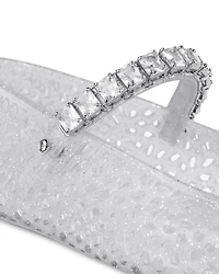 Women's The Jelly Transparent Crystal Ballet Flats