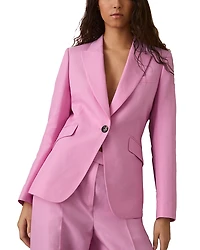 Reiss Raine Single Button Linen Suit Jacket