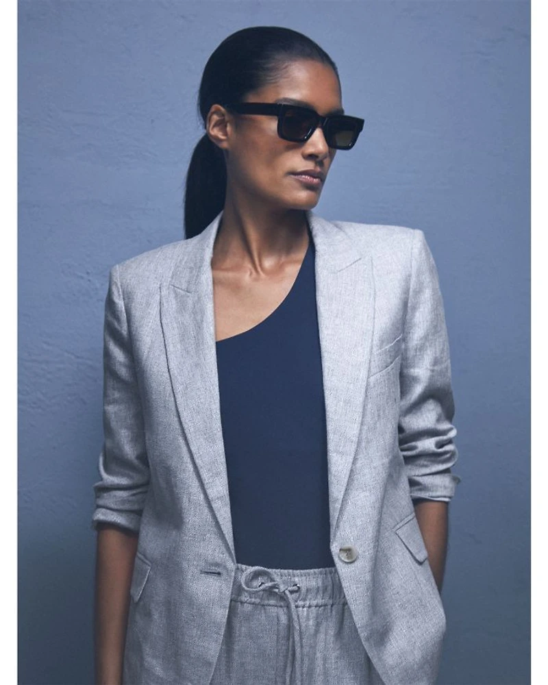 Willow Single Button Linen Jacket
