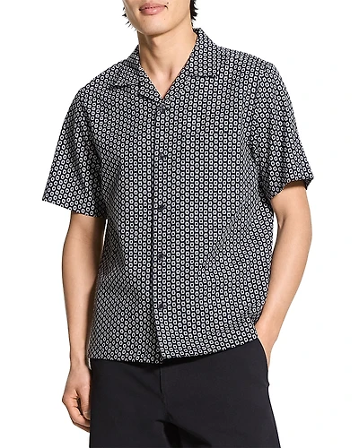 Theory Noll Short Sleeve Camp Collar Shirt