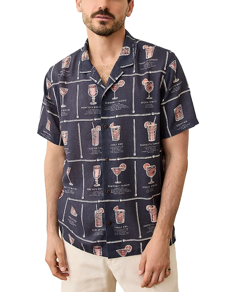 Marine Layer Regular Fit Print Camp Shirt
