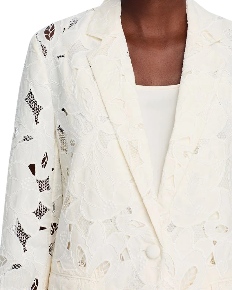 Jonara Lace Single Button Blazer