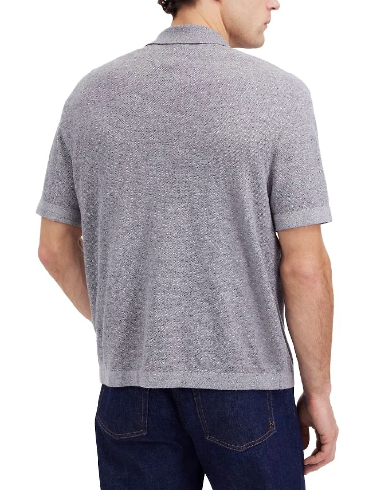Marled Cotton Short Sleeve Shirt