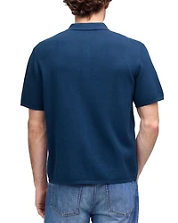 Tuck Stitch Regular Fit Polo Sweater