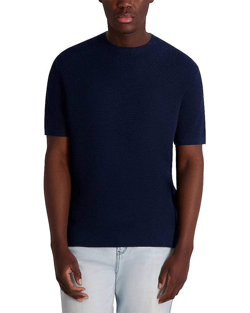 Karl Lagerfeld Paris Waffle Knit Textured Tee