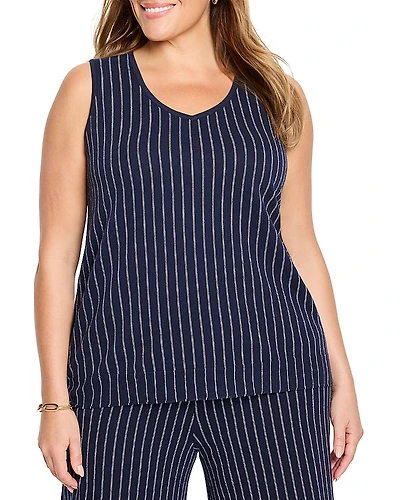 Nic+Zoe Plus Destination Stripe Knit Tank Top