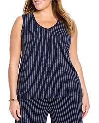 Nic+Zoe Plus Destination Stripe Knit Tank Top
