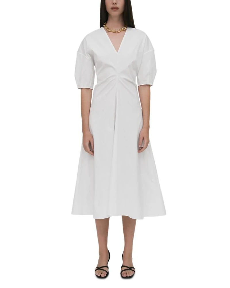 Torqued Short Sleeve Dress