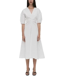 Torqued Short Sleeve Dress