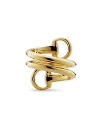 18K Yellow Gold Horsebit Contraire Ring