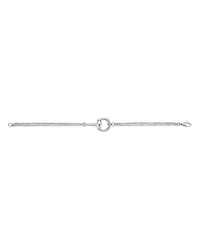 18K White Gold Diamond Horsebit Bracelet