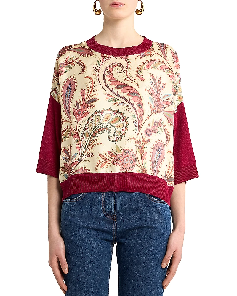 Etro Silk Panel Sweater