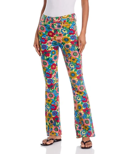 High Waisted Weekender Skimp Jeans Track And Flower Fields