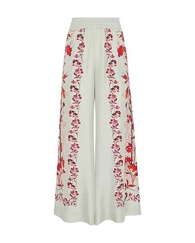 La DoubleJ Foulard Silk Palazzo Pants