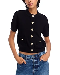 Aqua Short Sleeve Cardigan - Exclusive