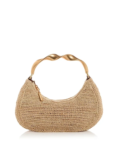 Simkhai Nixi Twist Handle Raffia Bag