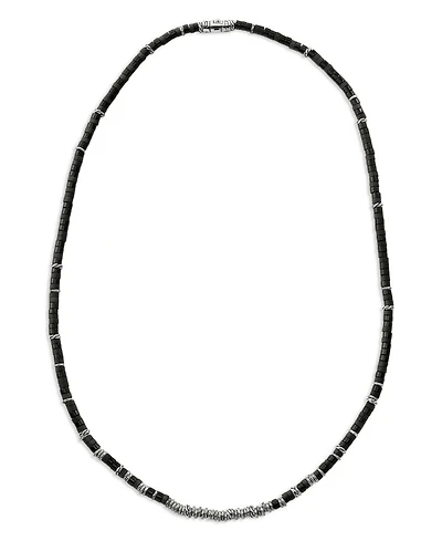 Sterling Silver Heishi Gemstone Necklace, 22"